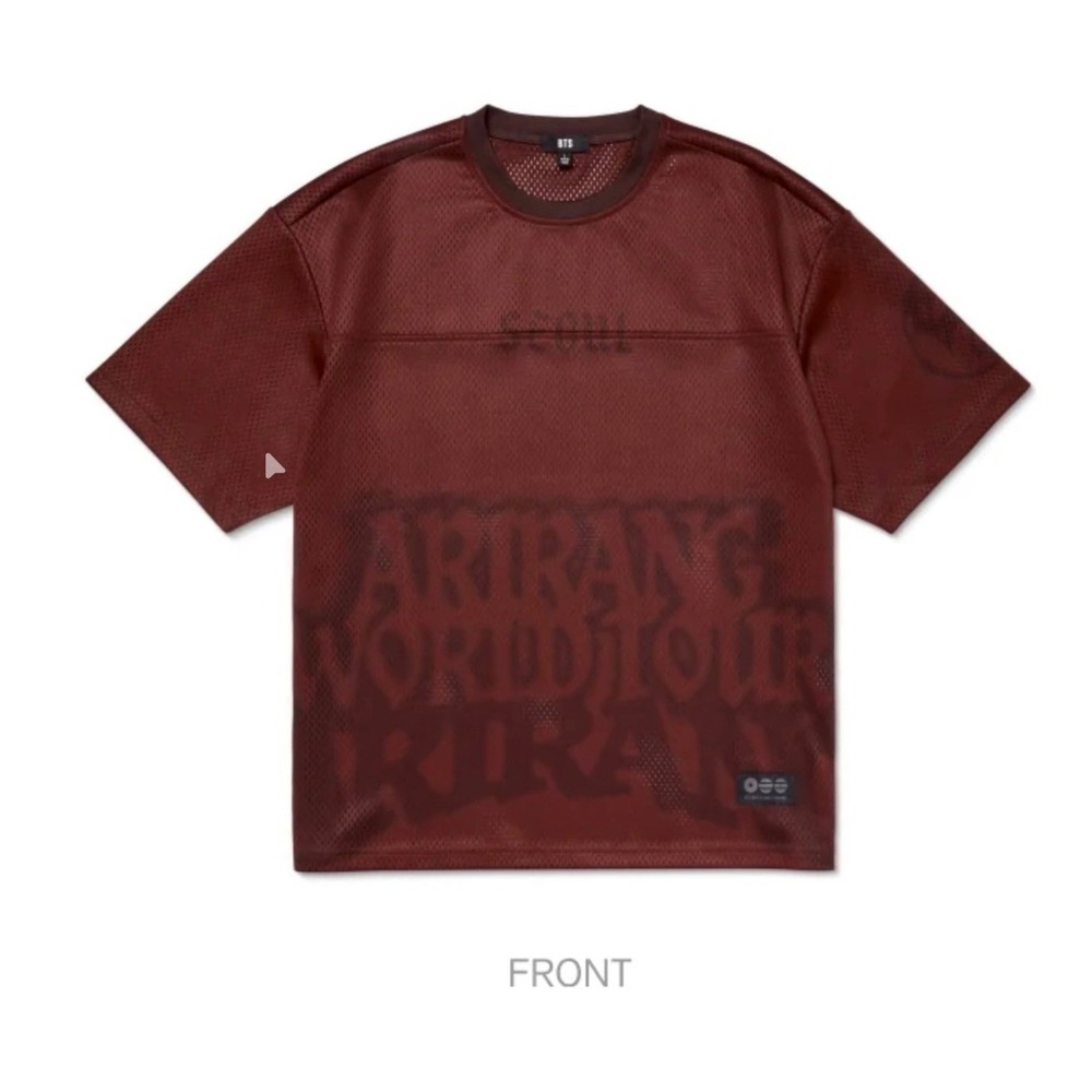 Official BTS Arirang Vegas Red SEOUL Jersey New - XL